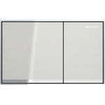 Pulsador serie Omega60 de Geberit. Doble descarga, enrasado: gris arena, espejado, cromado brillante